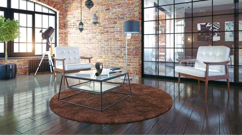 Infissi in alluminio per un loft industrial.